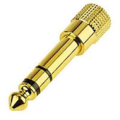 Перех шт 6,3мм - гн. 3,5 Gold стерео