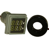 Ампер-вольтметр LED DMS-201 0-100A  60-500V белый