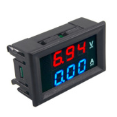 Ампер-вольтметр LED-дисплей 0-99,9В., 0-9,99А 3-х разрядн. RED/BLUE