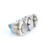 Кнопка антиванд. d=19мм 2pin сферич. 250V OFF-(ON) (без фиксац)