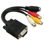 Перех VGA шт-3 гн RCA+ гн VHS4
