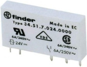 RELAY 345170245010 24V/6A (золото на контактах) = V23092 (5 конт)