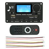 Модуль MP3, FLAC декодер с LCD дисплеем и FM Radio, Bluetooth, (пульт) 12V, JQ-D006BT