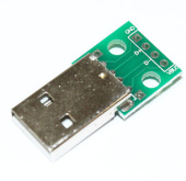Адаптер штекер USB 5 контактов на печатной плате