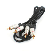 Шнур 2RCA - 2RCA  1.5m Gold