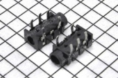 Гнездо 3,5 мм стерео пластик на печать (5 pin 14х7)