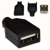 Гнездо USB под пайку на кабель