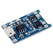 Контроллер заряда аккумулятора 1А на TP4056 с защитой по току(miniUSB)