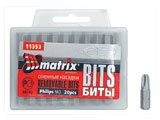 Набор бит Ph1 x 25 мм, сталь 45Х, 20 шт.