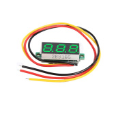 Вольтметр цифровой 0.28-3, 0-100VDC, зеленый KZY4094-3