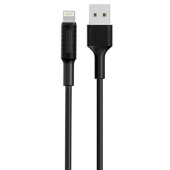 Шнур USB 2.0 - iPhone 5  1м Borofone BX1 (черн)