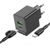 ЗУ сетевое Borofone BAS14A USB + TypeC (QC3.0 + PD) 20W