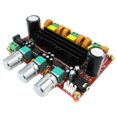 Усилитель УНЧ на TPA3116D2 max 2*50W+100W. питания 12-24В 