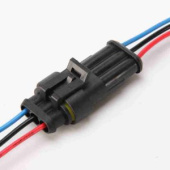 Соединительный разъем 3pin 3*0,3 с проводом 15 см DJ7031 IP67 (штекер+гнездо)