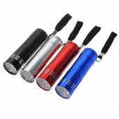 Фонарик 9 LED, алюминий