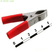 Крокодил 10А красн. L=50mm