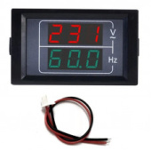 Вольтметр/герцметр цифровой AC 50-500V 10-100Hz LED (PDM-5035VF)