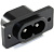 AC-034 Разъём сетевой восьмерка 2 pin (штыри) на плату (типа ВЕГА)